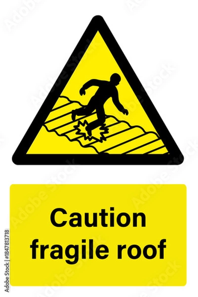 Obraz Caution fragile roof