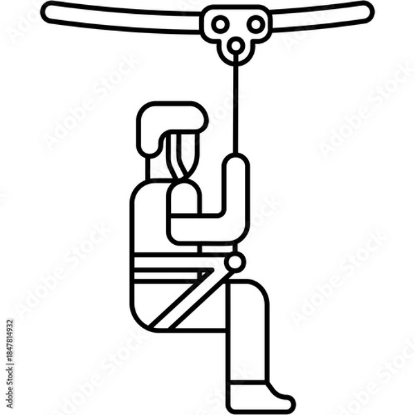 Obraz Zip Line Icon