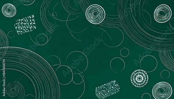 Obraz Abstract Green Tech Background with Concentric Circles