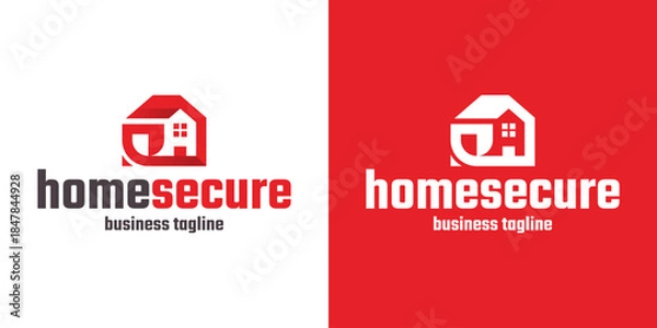 Obraz home protect logo vector