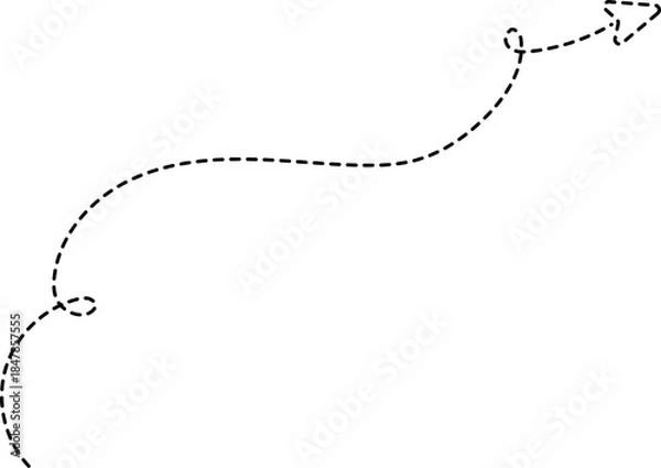 Obraz Arrow dashed line