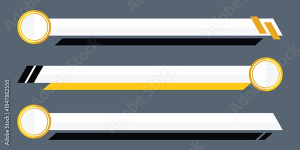 Obraz lower third banner template design collection for news