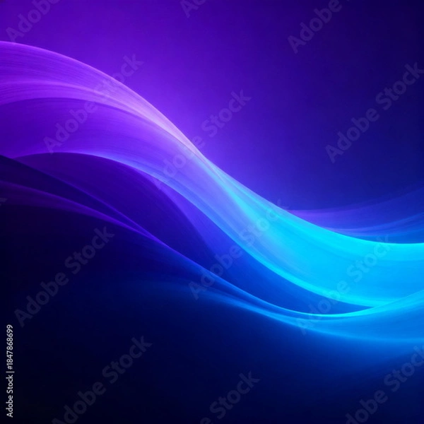 Obraz Abstract Neon Blue Purple Wave Background