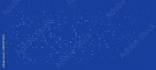 Obraz Blue Tech Finance Fintech Background Abstract Pixel Pattern. Abstract Business Tech Science Vector Backdrop.