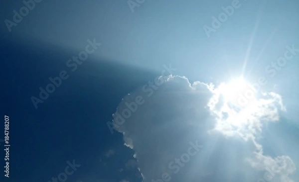 Obraz Sun on cloudy sky photo 