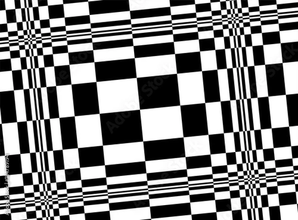 Fototapeta モノトーンの幾何学模様チェック