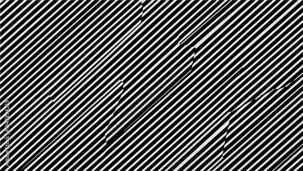 Obraz Dynamic abstract black and white diagonal lines create a striking optical illusion.