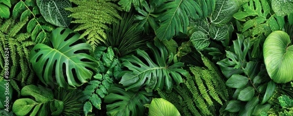 Fototapeta Lush green foliage background