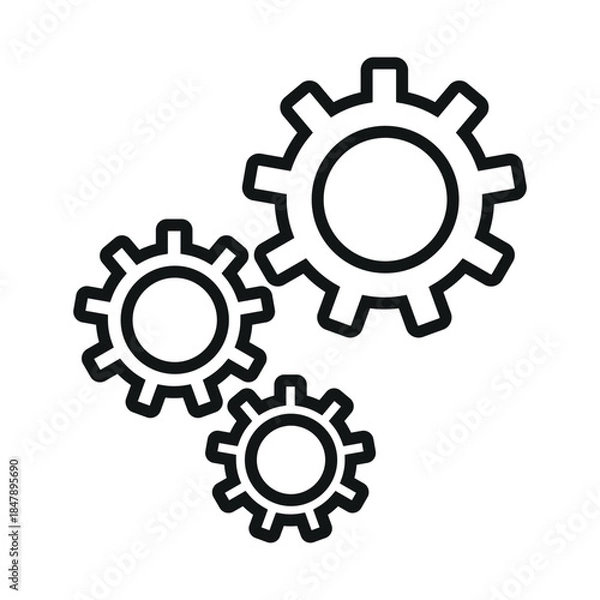 Fototapeta Gear icon vector design template