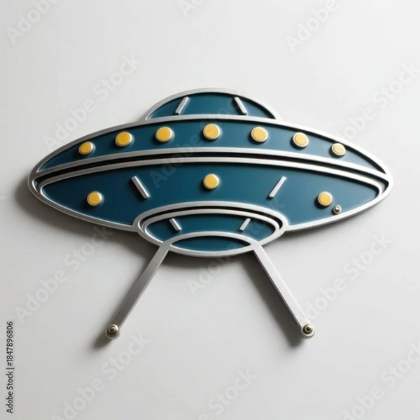 Obraz ufo on a white