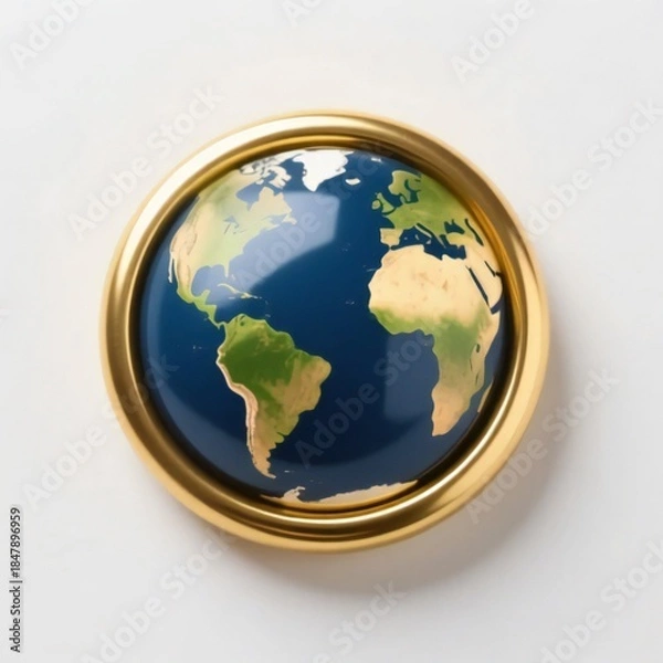Obraz globe on a white background