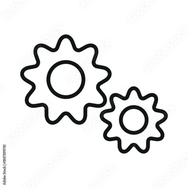 Fototapeta Gear icon vector design template