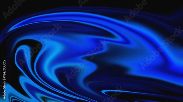Obraz Abstract Blue Flowing Waves Background with Smooth Liquid Light Motion