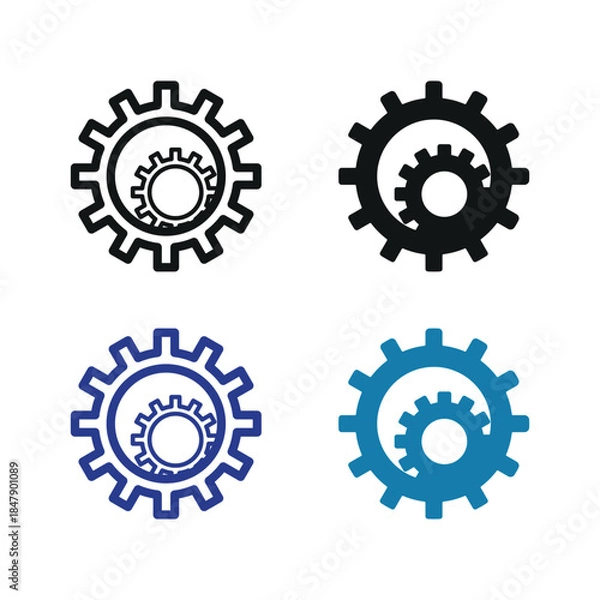 Fototapeta Gear icon vector design template