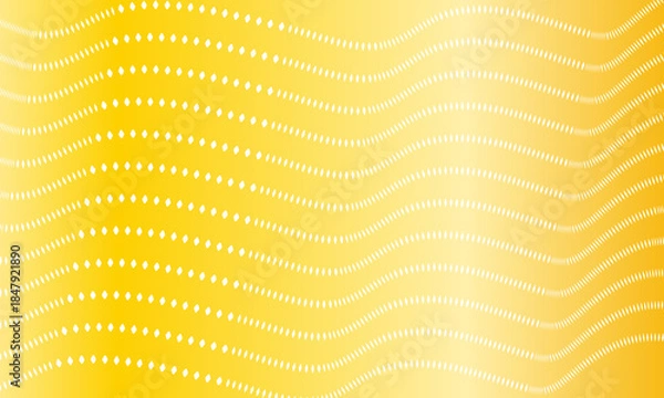 Obraz Dynamic Pattern of Wavy Black Dashes Across Gradient Yellow Background