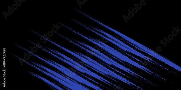 Fototapeta Abstract blue line and black background for business card, cover, banner, flyer. Vector illustration