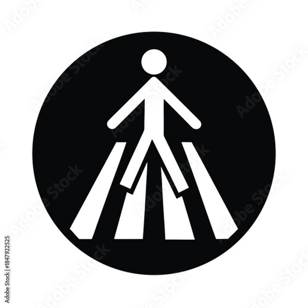 Obraz Pedestrian Crosswalk Traffic Icon