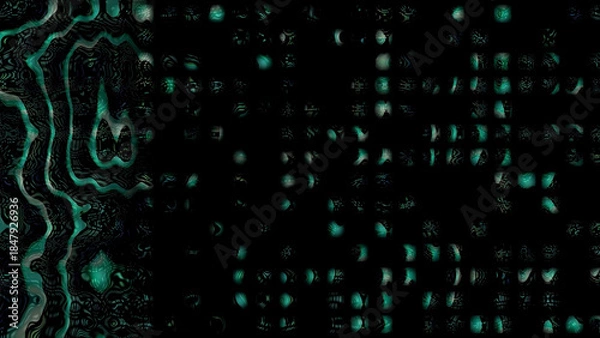 Obraz Abstract glowing patterns in dark background