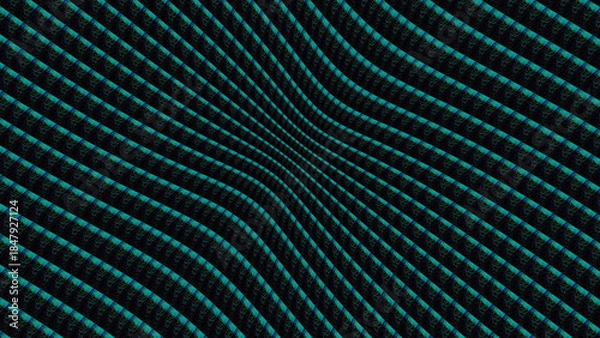 Obraz Abstract green wavy pattern