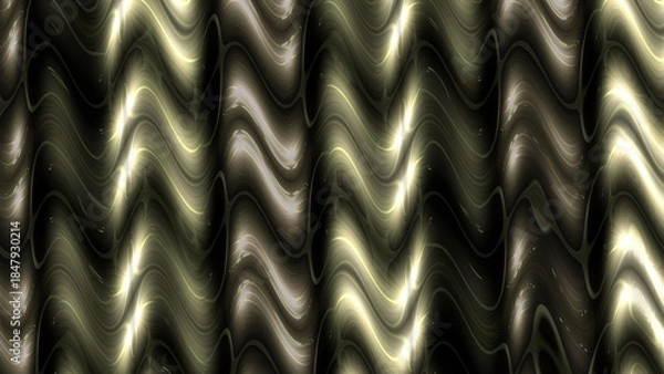 Obraz Abstract wavy metallic surface
