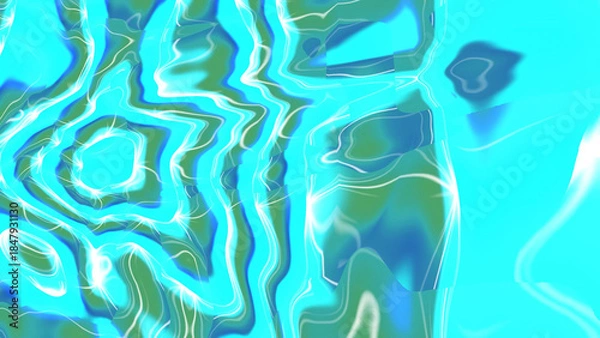 Obraz Abstract turquoise swirls