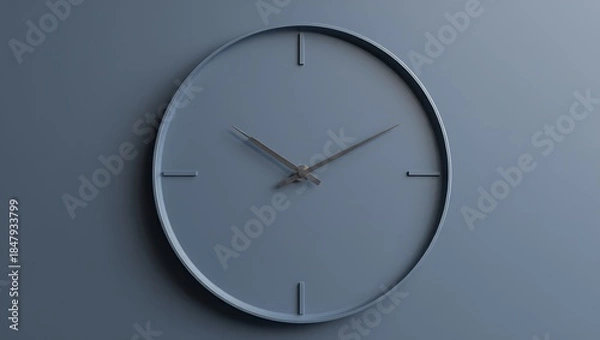Obraz Clock showing time on a gray wall