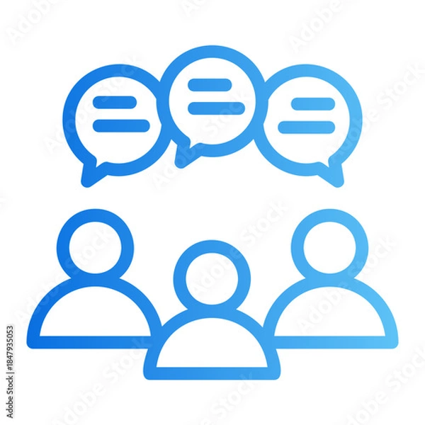 Obraz forum community chat Line Gradient Icon