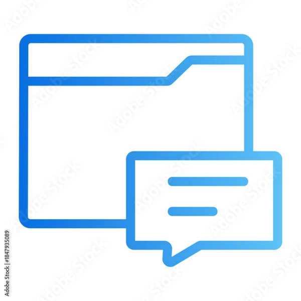 Fototapeta message draft Line Gradient Icon