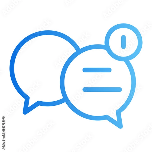 Fototapeta message notification Line Gradient Icon