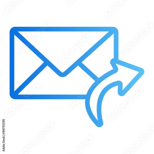 Fototapeta message forwarded Line Gradient Icon