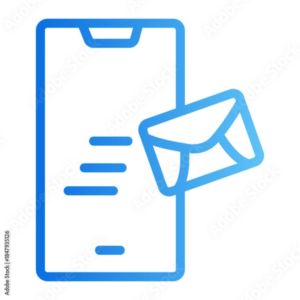 Obraz nessage received Line Gradient Icon