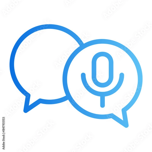Fototapeta voice message Line Gradient Icon