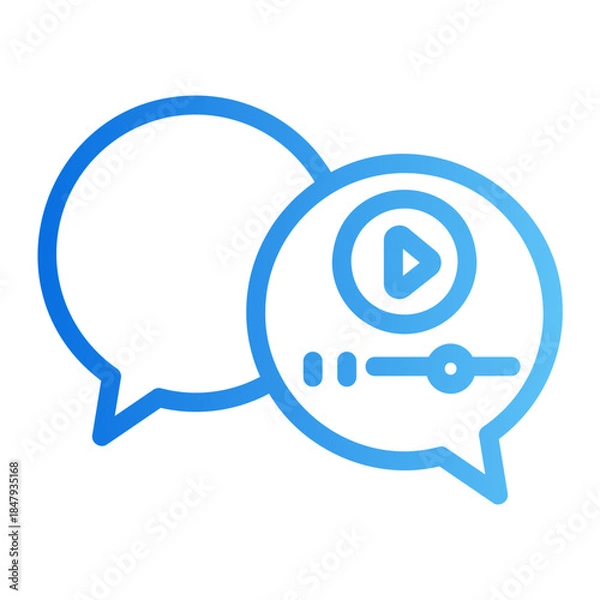 Obraz video message Line Gradient Icon