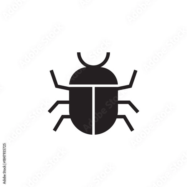 Obraz Solid Bug Icon Symbolizing Software Error or Virus Malware