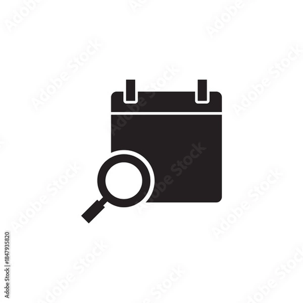 Obraz Solid Calendar Search Icon Find Specific Dates Events