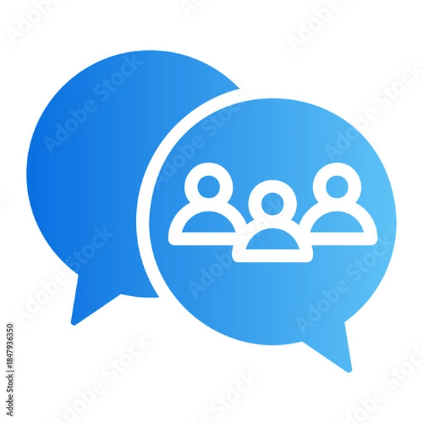 Obraz chat group Line Gradient Icon