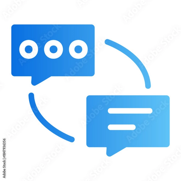 Obraz double chat bubbles Line Gradient Icon