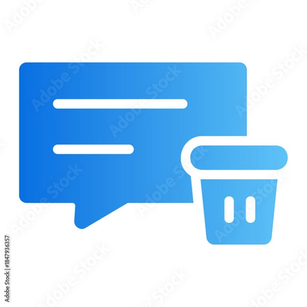 Obraz deleted message Line Gradient Icon