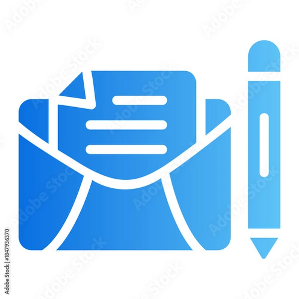 Obraz email pencil Line Gradient Icon