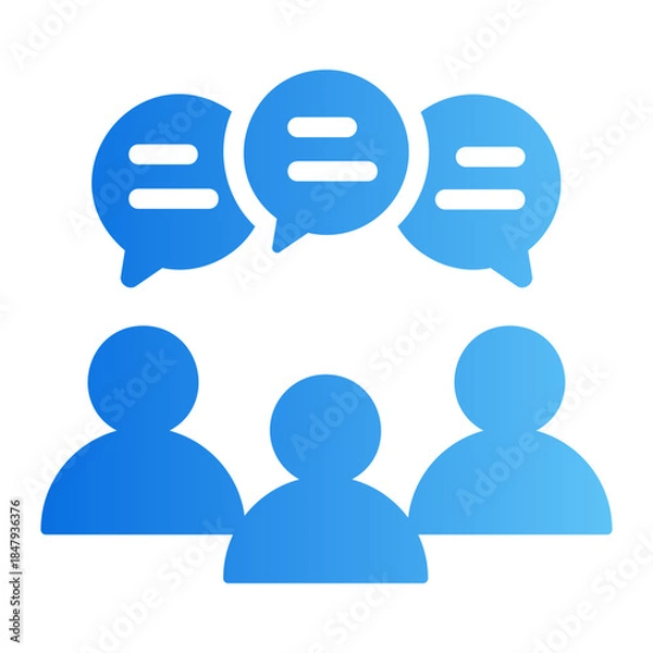 Obraz forum community chat Line Gradient Icon