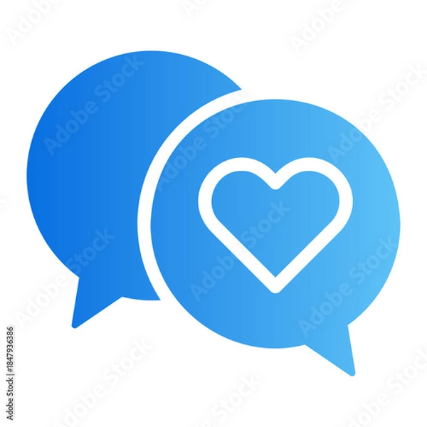 Obraz love message Line Gradient Icon