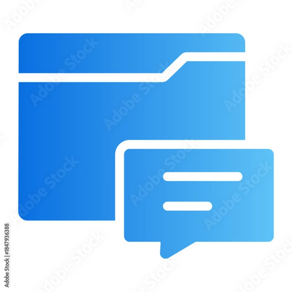 Fototapeta message draft Line Gradient Icon