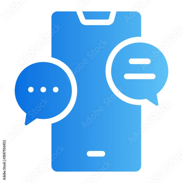 Obraz smartphone chat Line Gradient Icon