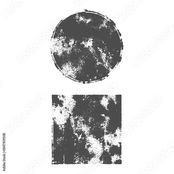 Obraz Grunge Textured Circle and Square Shapes