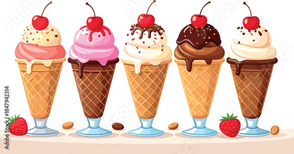 Fototapeta Minimal Abstract Vector Design with Soft Shapes and Contemporary Look