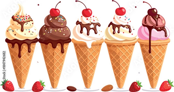 Fototapeta Modern Abstract Vector Composition with Artistic Shapes and Clean Style