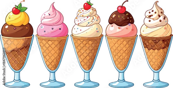 Fototapeta Abstract Vector Artwork with Smooth Forms and Contemporary Graphic Style