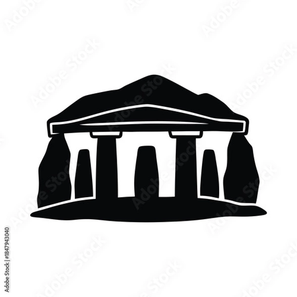 Obraz Prehistoric Architecture Outline