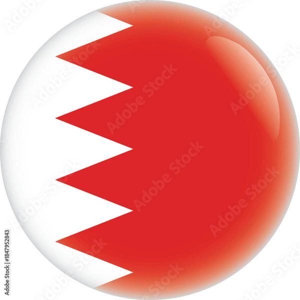 Obraz Bahrain flag in Circular Format