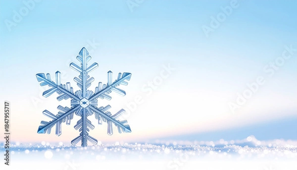 Obraz snowflake on a blue background